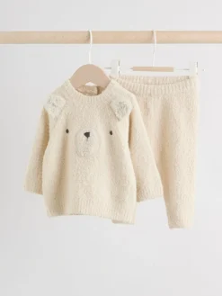 Sale Next Neutral Bear Knitted Top and Leggings Set (0mths-2yrs)