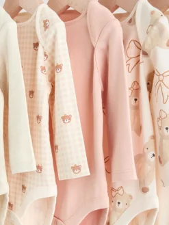 Next Long Sleeve Baby Bodysuits 5 Pack^ Baby Girls|Baby Girls