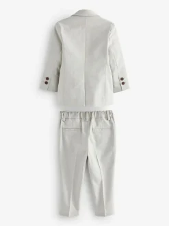 Hot Next Blazer Shirt Trousers and Bow Tie Set (3mths-9yrs) Neutral