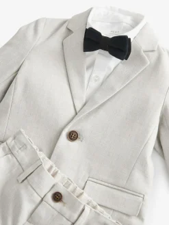Hot Next Blazer Shirt Trousers and Bow Tie Set (3mths-9yrs) Neutral