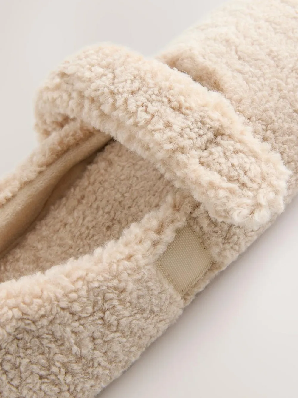 Outlet Next Neutral Borg Ballet Slippers