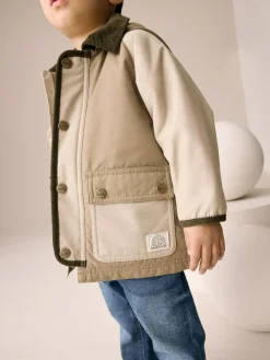 Next Hooded Cord Collar Shower Resistant Coat (3mths-7yrs)^BOY Baby Winter Clothing|Coats, Jackets & Pramsuits