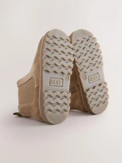 Sale Next Neutral Brown Wide Fit (G) Suede Chelsea Boots