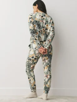 Clearance Next Long Sleeve Pyjamas Neutral Cat