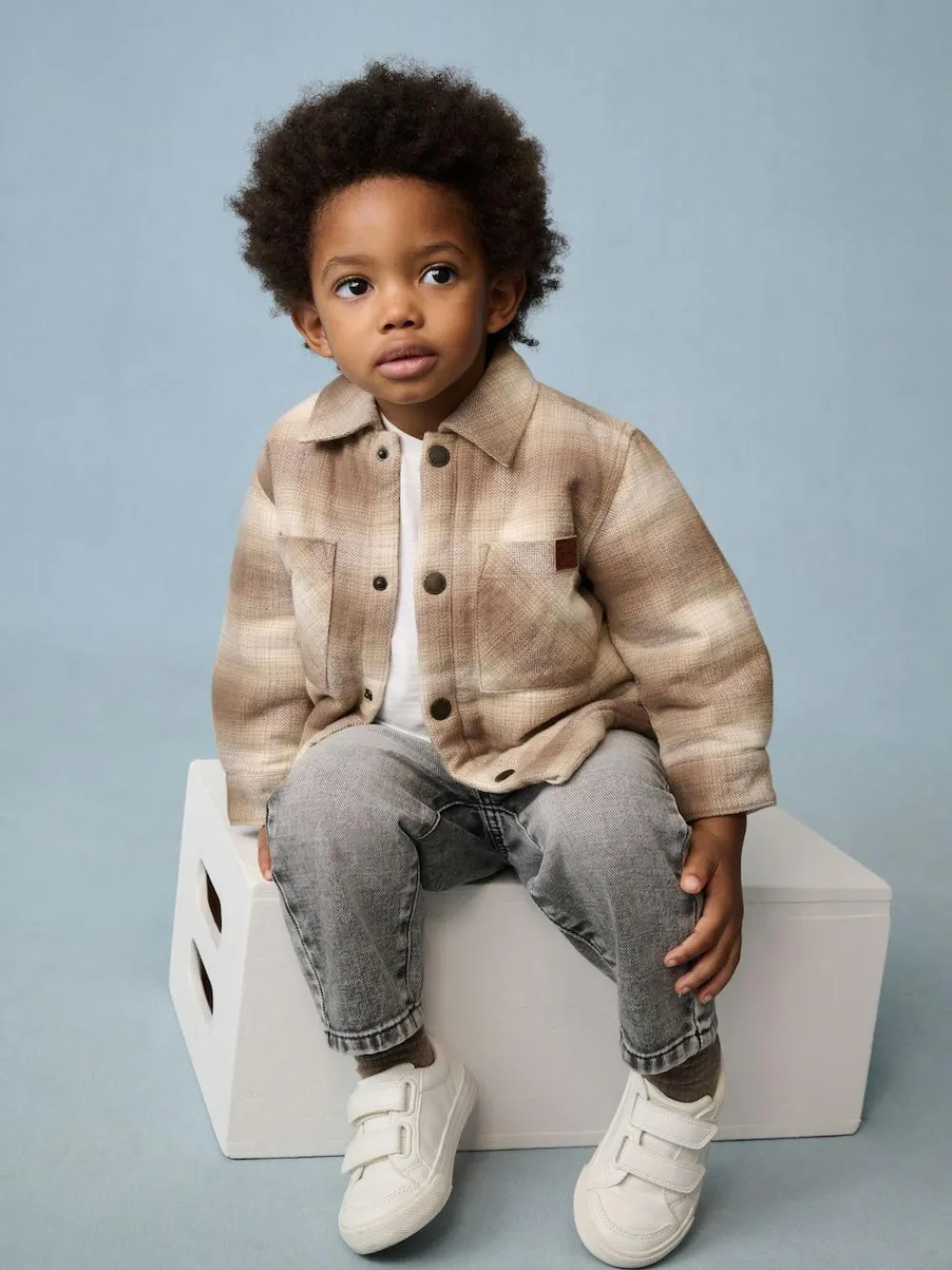 Next Borg Lined Check Shacket (3mths-7yrs)^BOY Suits & Vest|Shirts