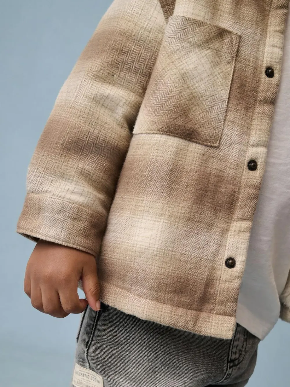 Next Borg Lined Check Shacket (3mths-7yrs)^BOY Suits & Vest|Shirts