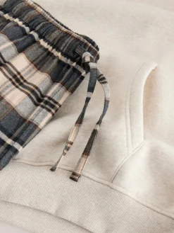 Clearance Next Check Bottoms Long Sleeve Hoodie Set Neutral