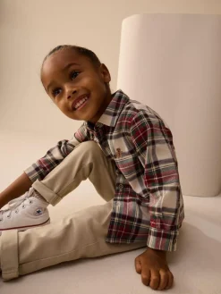 Sale Next Long Sleeve Character Shirt (3mths-7yrs) Neutral Check