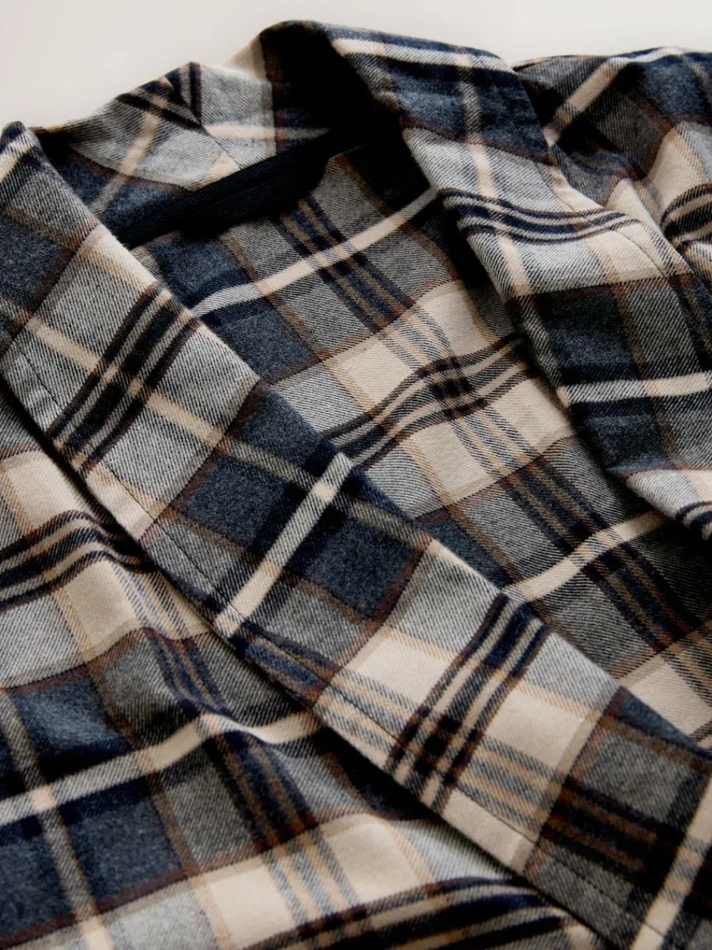 Clearance Next Neutral Check Woven Dressing Gown