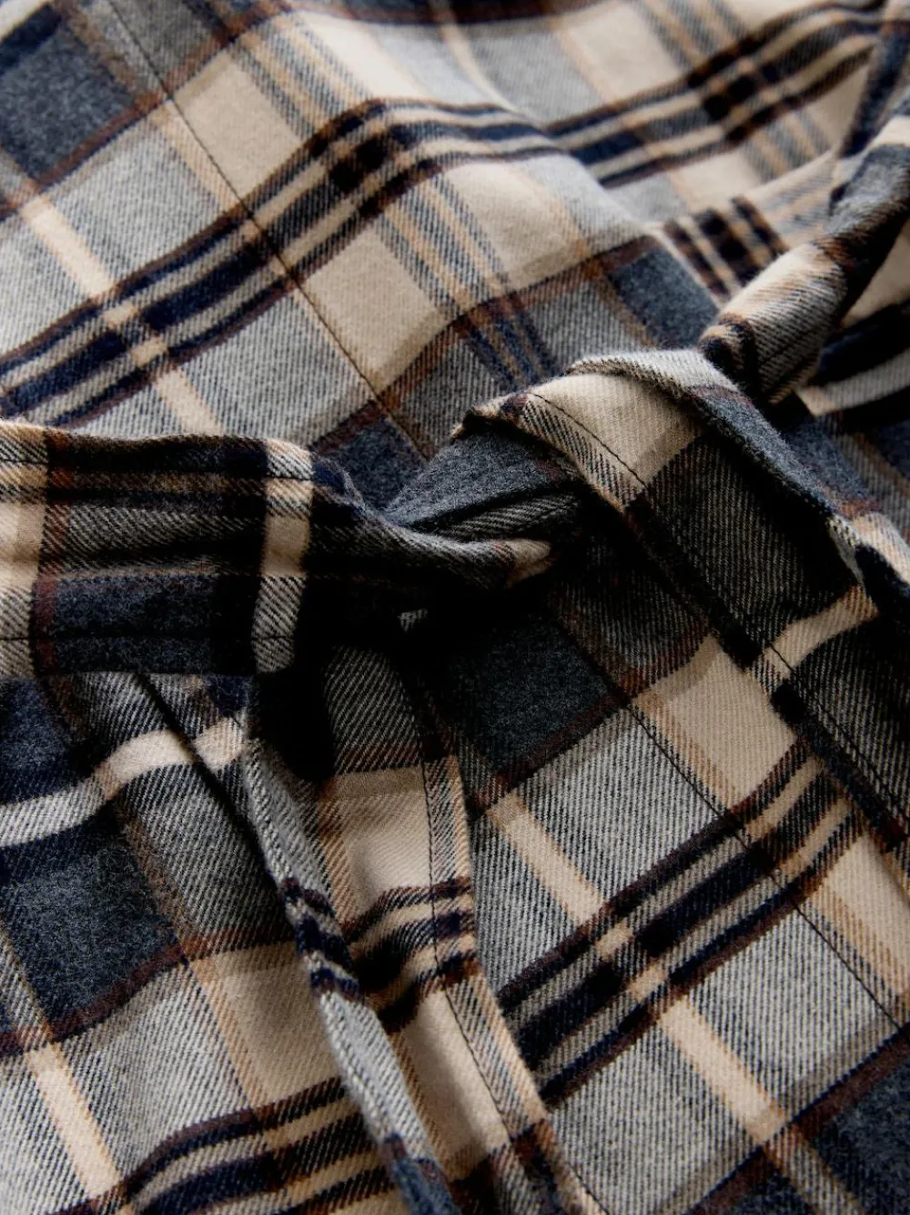Clearance Next Neutral Check Woven Dressing Gown