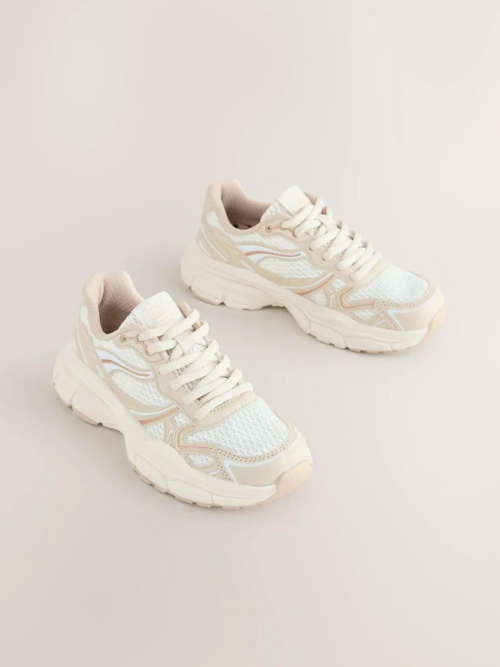 Next Neutral Chunky Lace up Trainers^ Sneakers