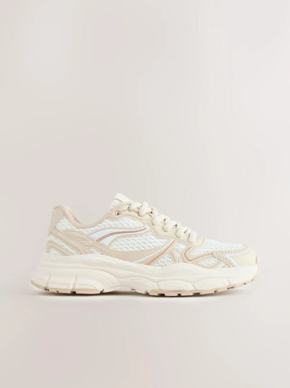 Next Neutral Chunky Lace up Trainers^ Sneakers