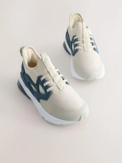 Best Next Neutral Colourblock Standard Fit (F) Elastic Lace Trainers