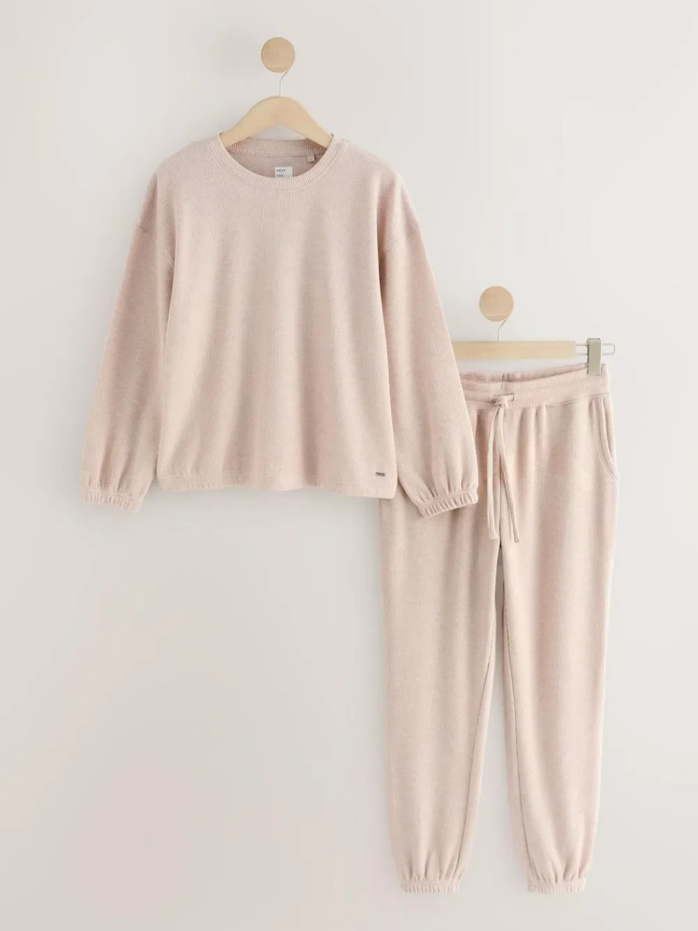 Clearance Next Neutral Cosy Waffle Long Sleeve Pyjamas