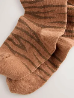 Sale Next Neutral Cotton Rich Zebra Print Tight