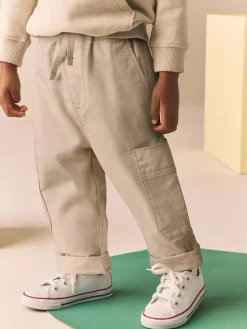 Online Next Side Pocket Pull On Trousers (3mths-7yrs) Neutral Cream
