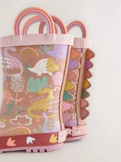 Clearance Next Neutral Dino Handle Wellies