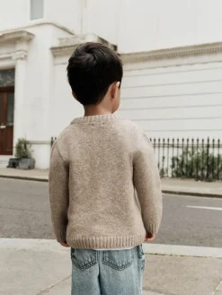 Next Neutral Dogs Knitted Crew Neck Jumper (3mths-7yrs)^BOY Knitwear|Knitwear