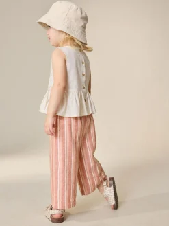 Sale Next Neutral Embroidered Blouse And Trousers Co-ord Set (3mths-8yrs)
