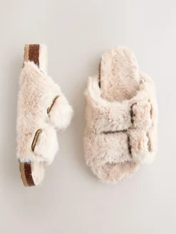 Next Footbed Comfort Slippers Neutral