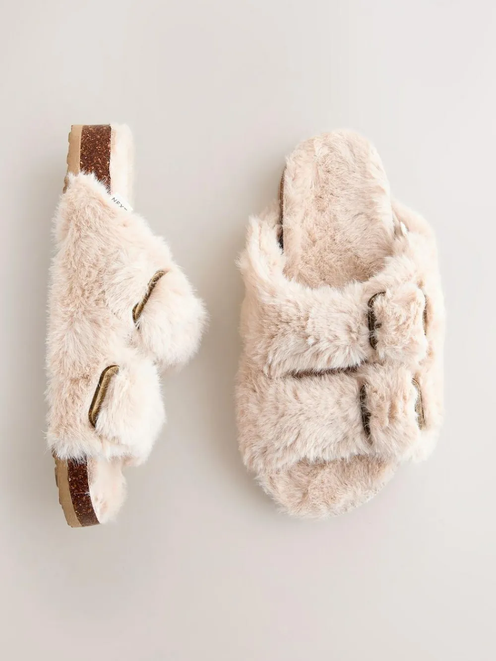 Next Footbed Comfort Slippers Neutral