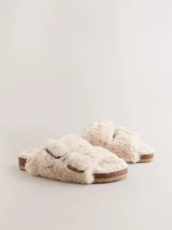 Next Footbed Comfort Slippers Neutral
