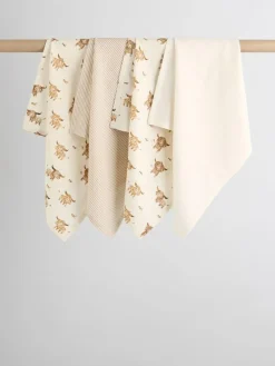 Best Next Neutral Hamish the Cow Baby Muslin Cloths 4 Pack