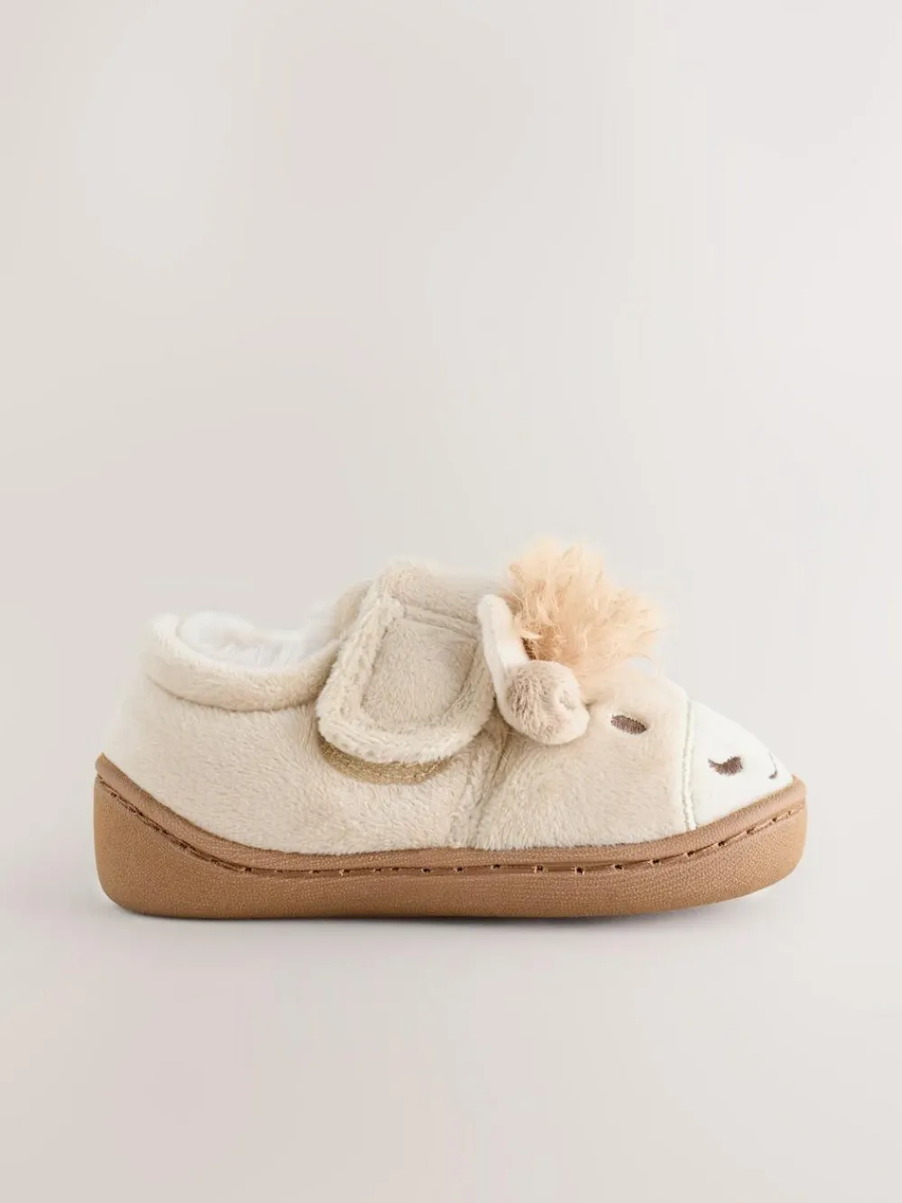 New Next Neutral Hamish the Highland Cow Cupsole Slippers