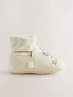 Best Next Neutral I Love Mummy/Daddy Baby Sock Top Bootie Shoes (0-18mths)