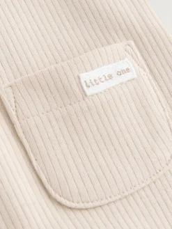 Outlet Next Neutral Jersey Dungaree and Bodysuit Baby Set (0mths-2yrs)