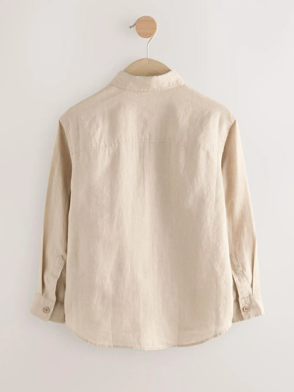 Online Next Long Sleeve 100% Linen Shirt (3-16yrs) Neutral