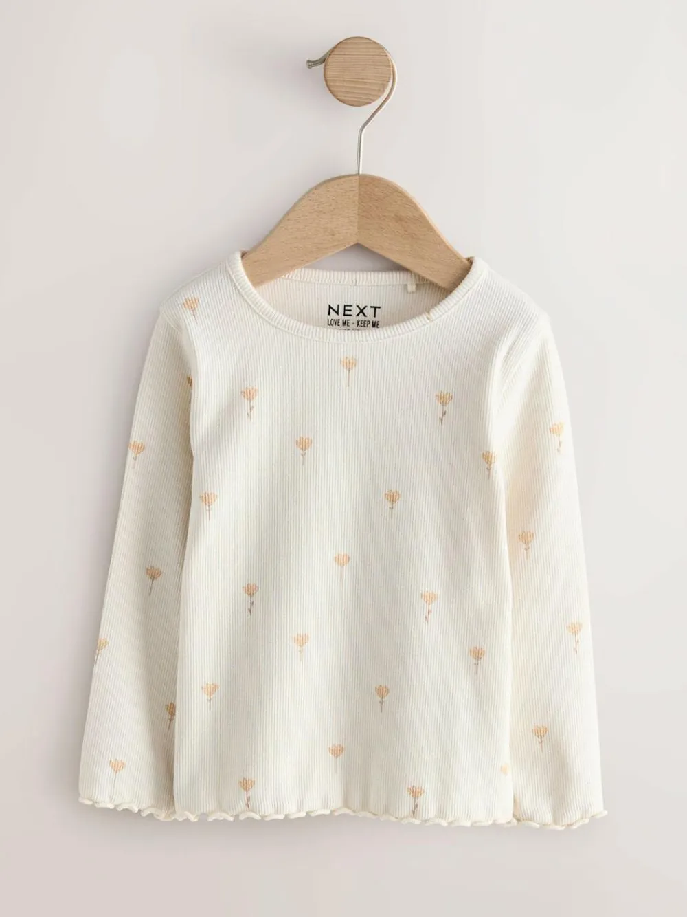 Next Neutral Long Sleeve Rib Tops 5 Pack (3mths-7yrs)^ Newborn Clothing|Baby Girls