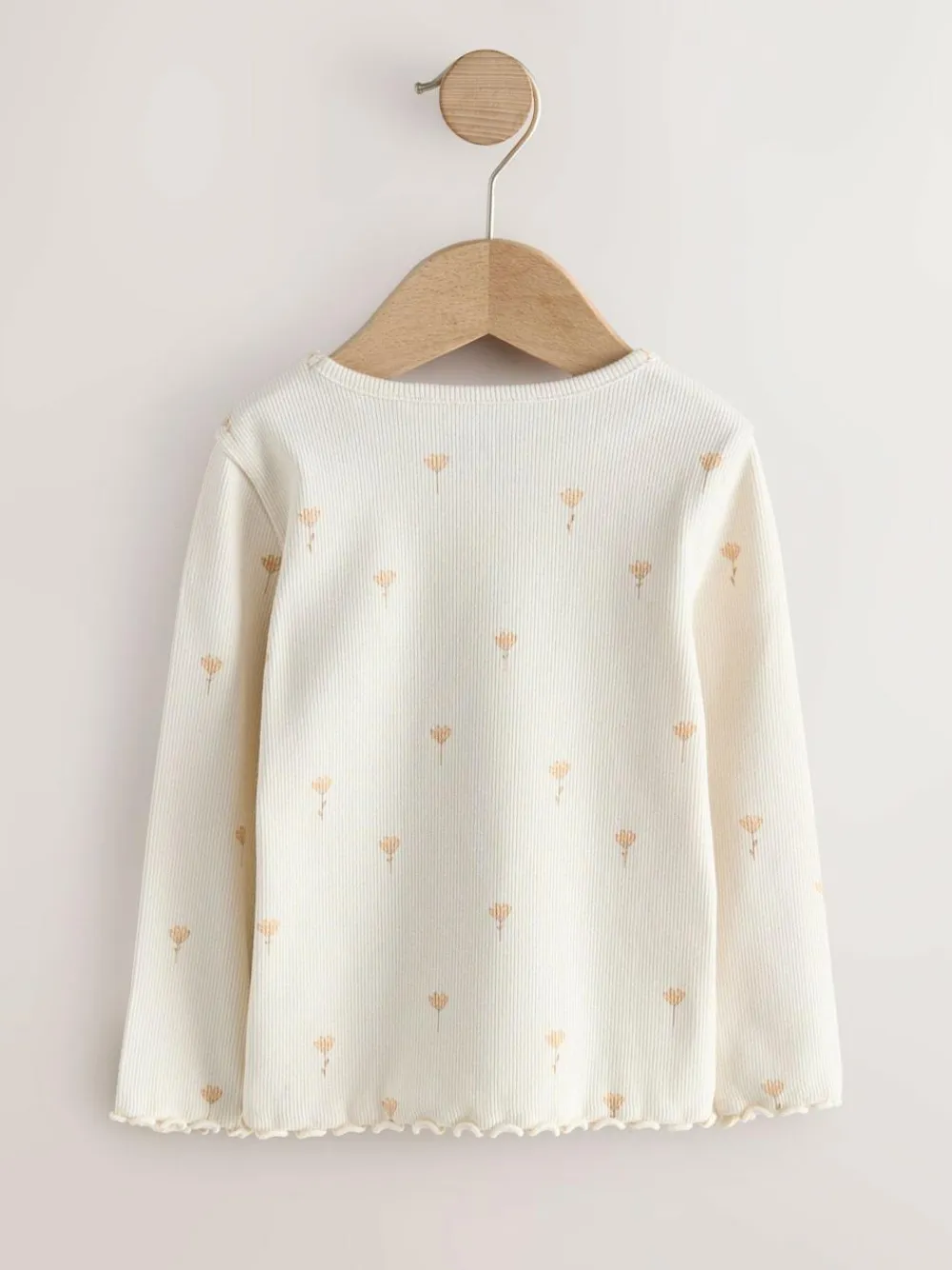 Next Neutral Long Sleeve Rib Tops 5 Pack (3mths-7yrs)^ Newborn Clothing|Baby Girls