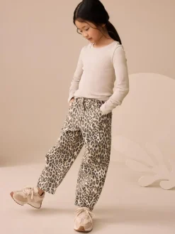 Next Neutral Long Sleeve Ribbed Top (3-16yrs)^ Tops|T-Shirts