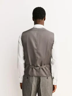 Next Merino Wool Blend Suit Waistcoat Neutral