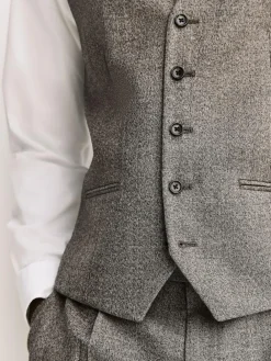 Next Merino Wool Blend Suit Waistcoat Neutral