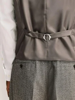 Next Merino Wool Blend Suit Waistcoat Neutral