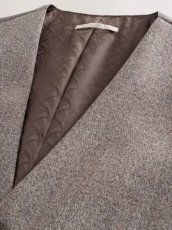 Next Merino Wool Blend Suit Waistcoat Neutral