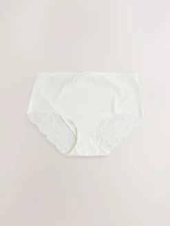 Next Neutral Midi No VPL Lace Back Briefs 5 Pack^Women All Lingerie|Panties