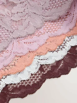 Next Neutral Midi No VPL Lace Back Briefs 5 Pack^Women All Lingerie|Panties