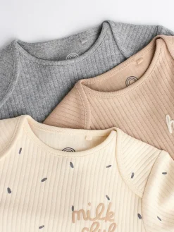 Outlet Next Neutral Milk Club Baby Bodysuits 3 Pack