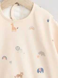 Next Neutral Mini Jungle Weaning And Feeding Sleeved Bib^ Unisex|Bibs