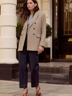 Next Neutral N. Premium Wool Blend Twill Blazer