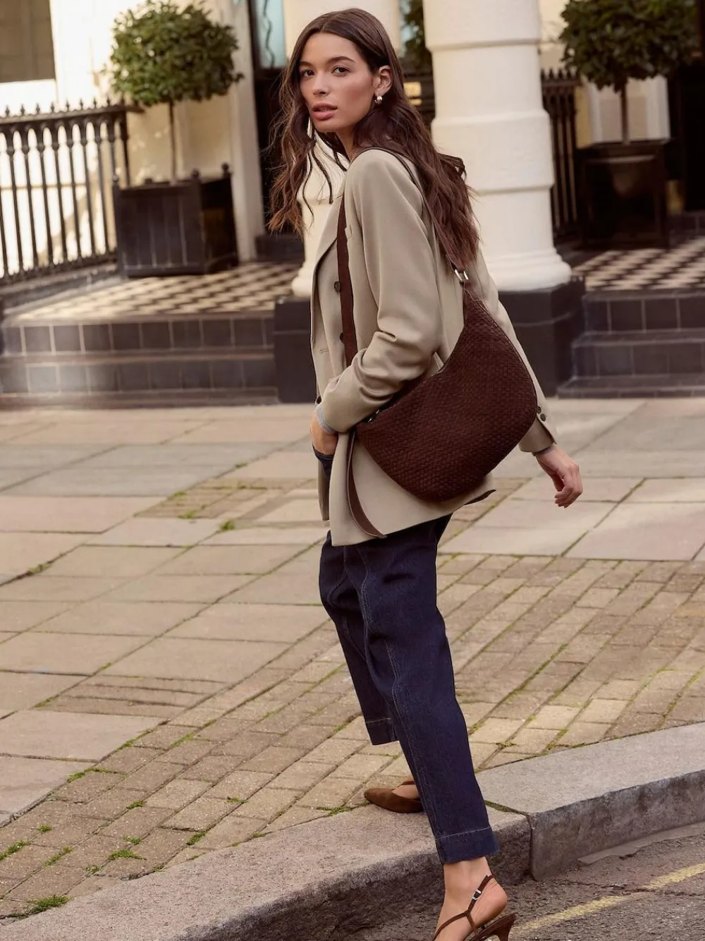 Next Neutral N. Premium Wool Blend Twill Blazer