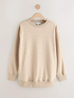 Next Relaxed Fit Essentials Longline Sweatshirt with Pockets^Women Loungewear|Sportswear