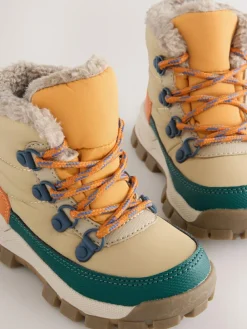 Next Neutral Quilted Lace-Up Hiker Boots^BOY Baby Boots|Boots