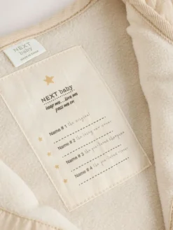 New Next Neutral Quilted Popper Baby Jacket