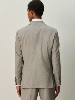 Next Regular Fit Contrast Fabric Detail Suit Jacket Neutral