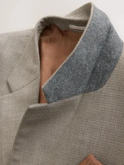 Next Regular Fit Contrast Fabric Detail Suit Jacket Neutral