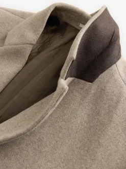 Hot Next Regular Fit Epsom Overcoat with Wool Neutral